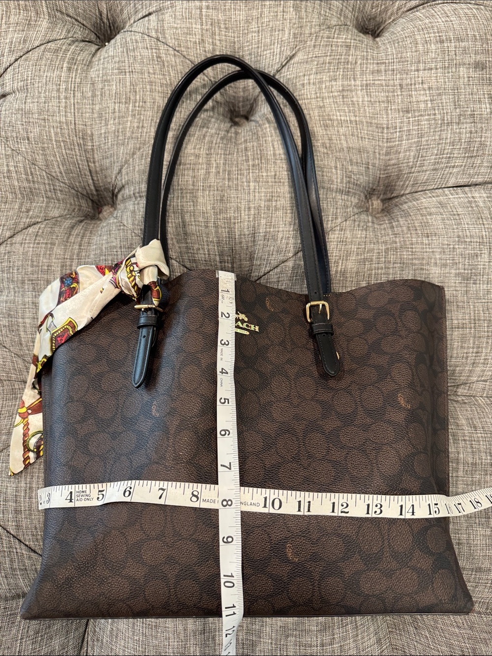 Coach Bag Large Brown Signature Leather City Tote Bag - Picture 13 of 17